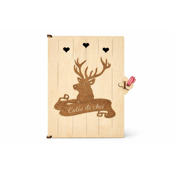 Personalized Wooden Key Box - Rustic Deer