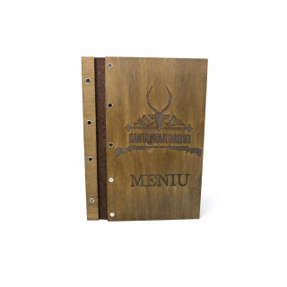Speisekartenmappe Holz 30x21 cm – Lasergravur