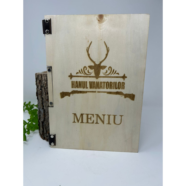 Personalized Wooden Restaurant Menu 30x21 cm | RoArtizan