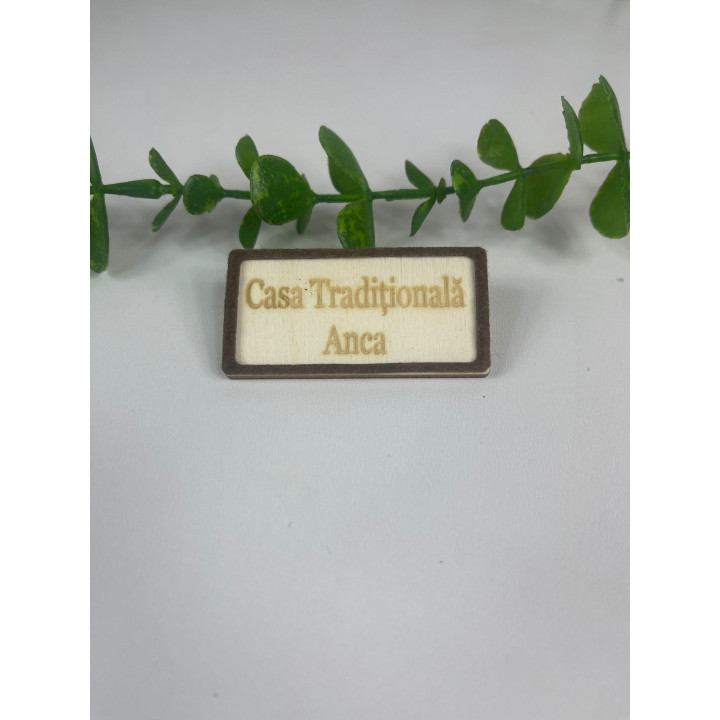 Personalized wood & felt name badge – RoArtizan