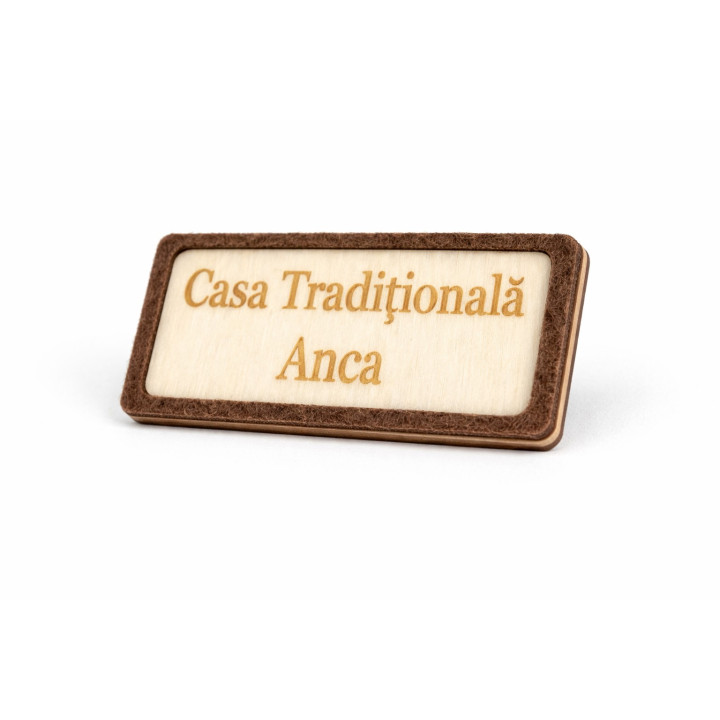 Namensschild personalisiert Holz & Filz – RoArtizan