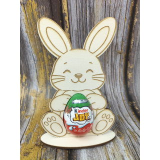 Wooden bunny – personalized Kinder egg holder