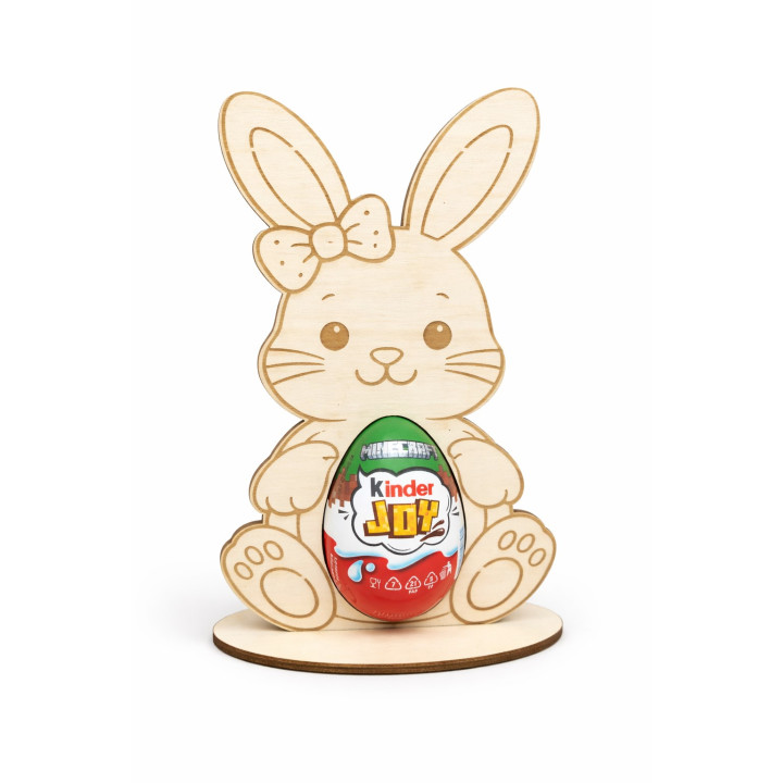 Personalized Wooden Bunny Kinder Egg Holder | RoArtizan