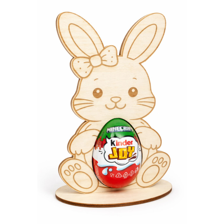 Personalized Wooden Bunny Kinder Egg Holder | RoArtizan