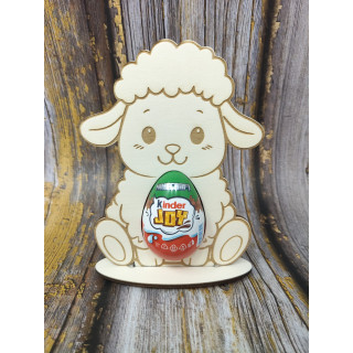 Wooden Lamb – Personalized Kinder Egg Holder