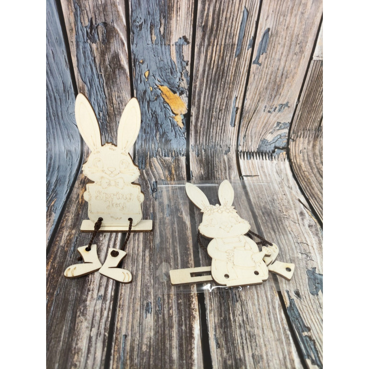 Kreativset Holz-Hase für Kinder | RoArtizan
