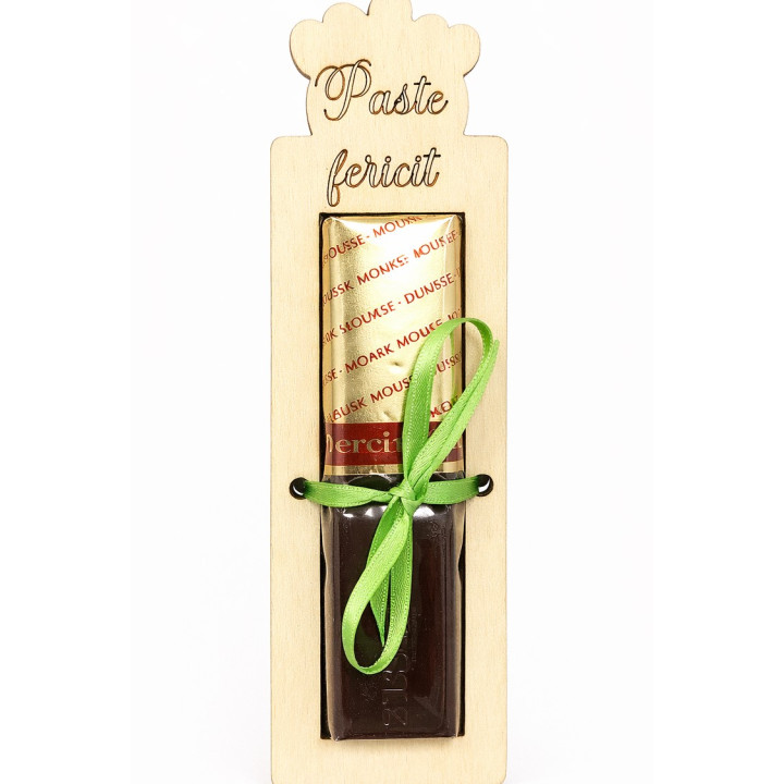 Wooden Gift “Happy Easter” with Chocolate – RoArtizan