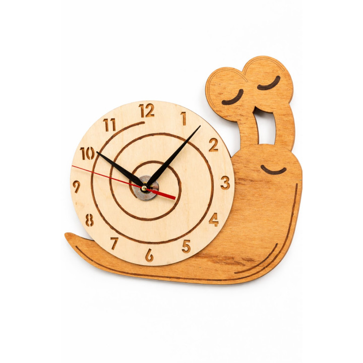 Wooden Snail Clock – Handmade in Romania