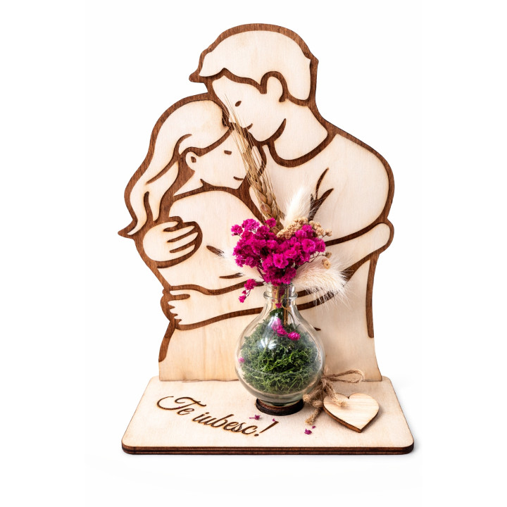 Inimi Împletite – Decorațiune Romantică Personalizată