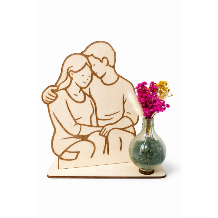 Personalized family decor with mini vase | RoArtizan