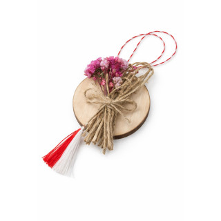 Rustikales Martisor mit Trockenblumen – personalisierbar