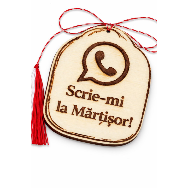 Martisor WhatsApp – Text me on Martisor, laser-engraved