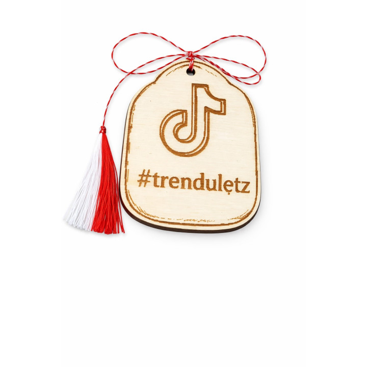 Wooden Martisor TikTok #trenduletz – laser engraved