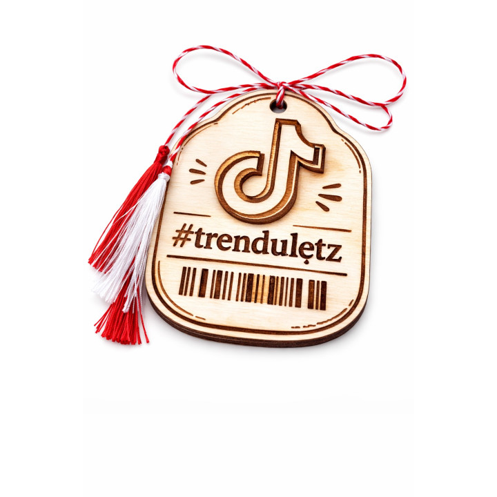 Wooden Martisor TikTok #trenduletz – laser engraved
