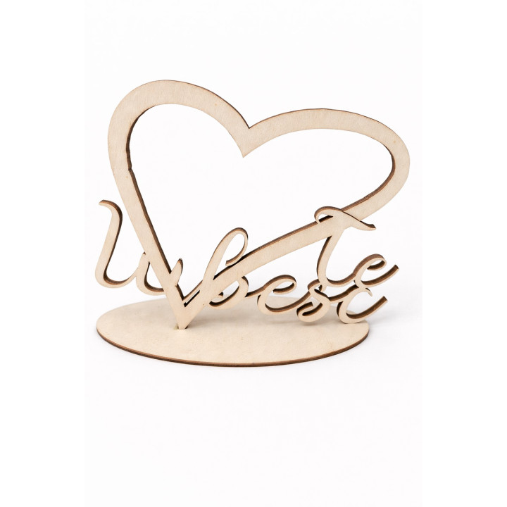 I Love You Wooden Heart Photo Frame | Personalised Gift