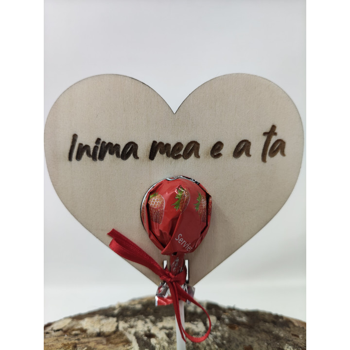 Personalized Wooden Heart Lollipop Holder