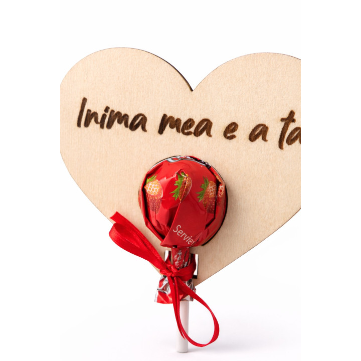 Personalized Wooden Heart Lollipop Holder