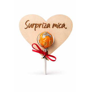 Kleines Überraschungsherz mit Bonbon – Holzgeschenk