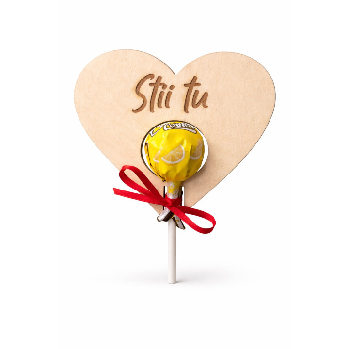 Wooden Heart 'Stii tu' with Lollipop – RoArtizan
