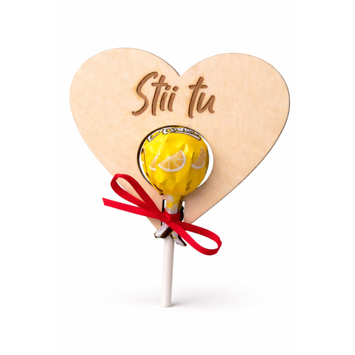 Wooden Heart 'Stii tu' with Lollipop – RoArtizan