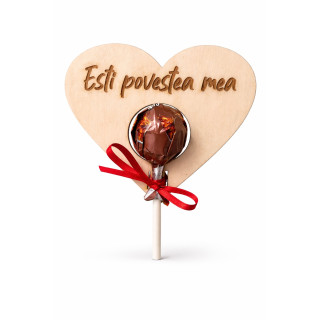 Wooden Heart You Are My Story + lollipop | RoArtizan