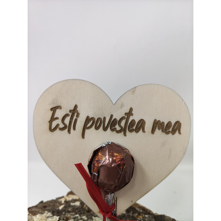 Cadou Inima Esti povestea mea cu Bomboana