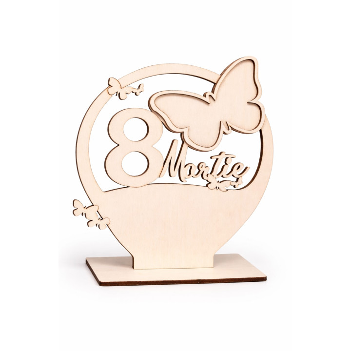 Women's Day 3D Butterfly Wooden Decor – Personalized
