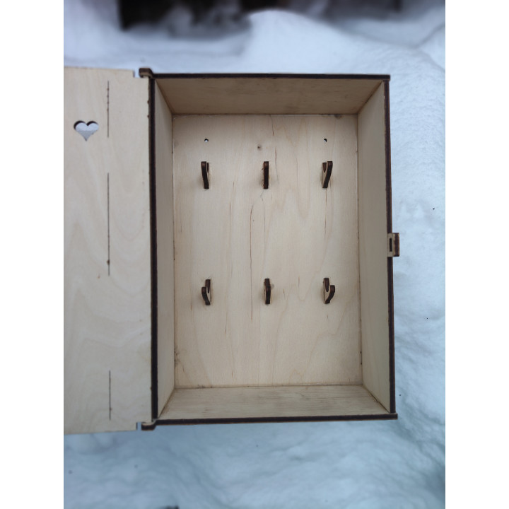 Personalized Wooden Key Box - Rustic Deer