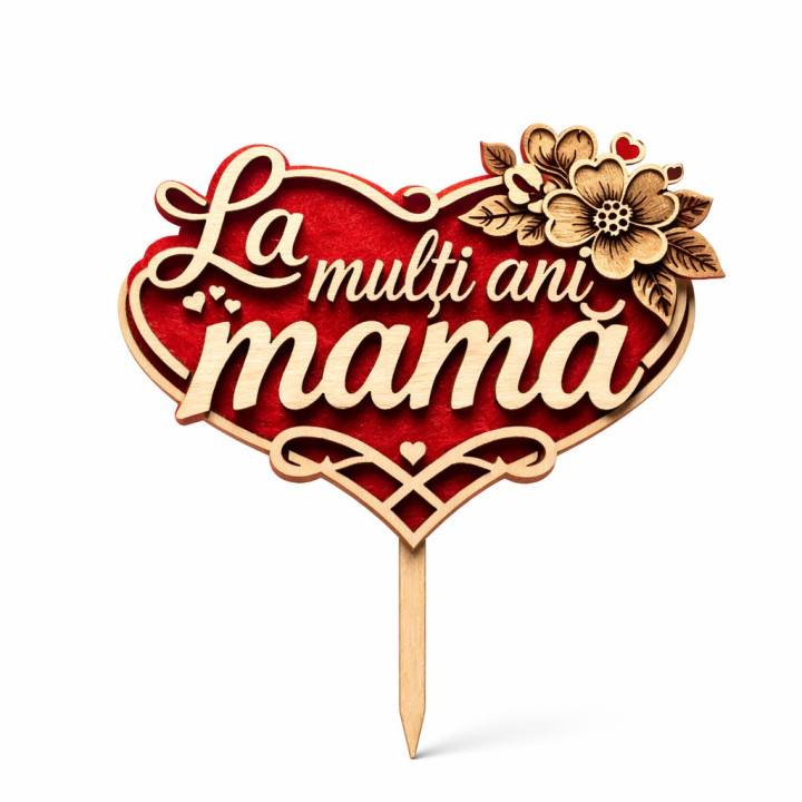 Holz-Topper Alles Gute, Mama – Floral | RoArtizan