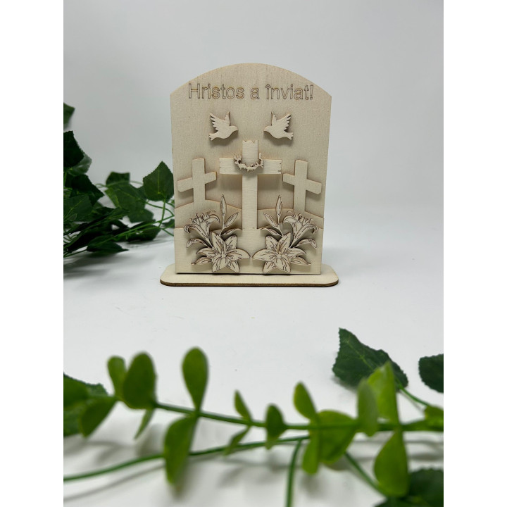 Osterdeko Christus ist auferstanden 15x10 cm | RoArtizan