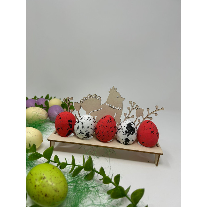 Holz-Eierhalter Ostern, 5 Plätze – RoArtizan