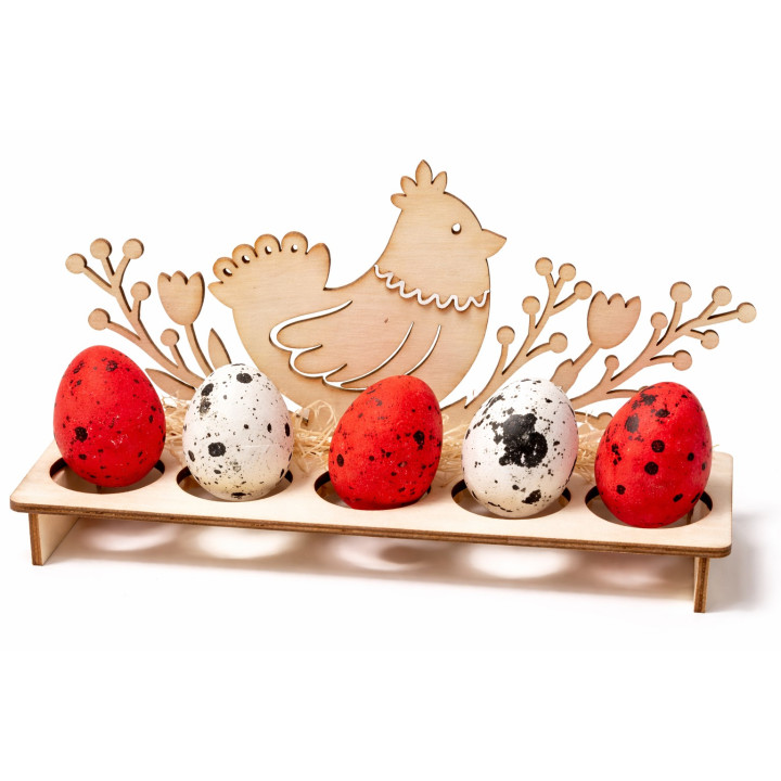 Holz-Eierhalter Ostern, 5 Plätze – RoArtizan