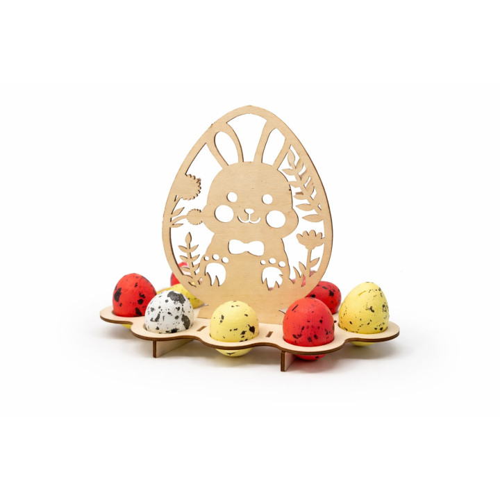 Easter Egg Holder with Bunny – Wooden Table Decor