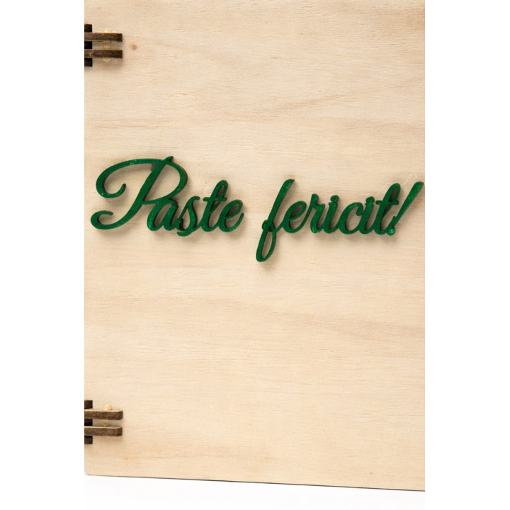 Wooden Easter Card – Engraved 3D Cover Book