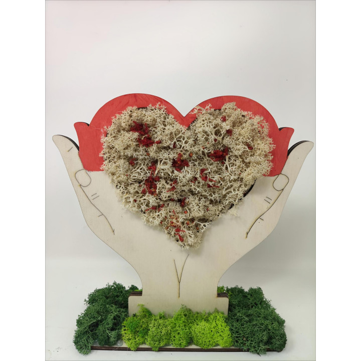 Decoratiune mini balansoar din lemn de plop cu figurina pui