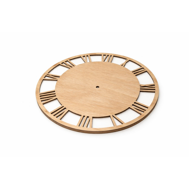 Holz Wanduhr Basis 30 cm - Römische Ziffern | RoArtizan