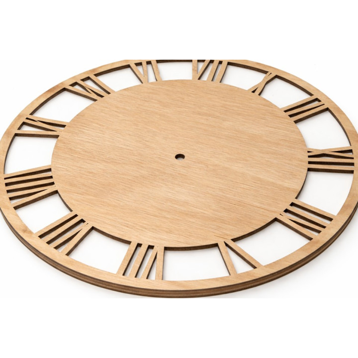 Wood Wall Clock Base 30 cm - Roman Numerals | RoArtizan