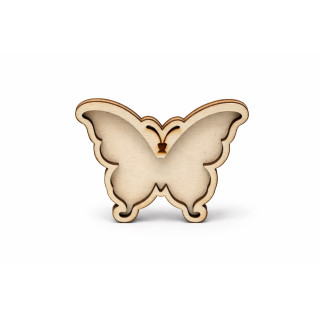 Holz-Schmetterling 7 cm – Handgemachte, lasergravierte Deko