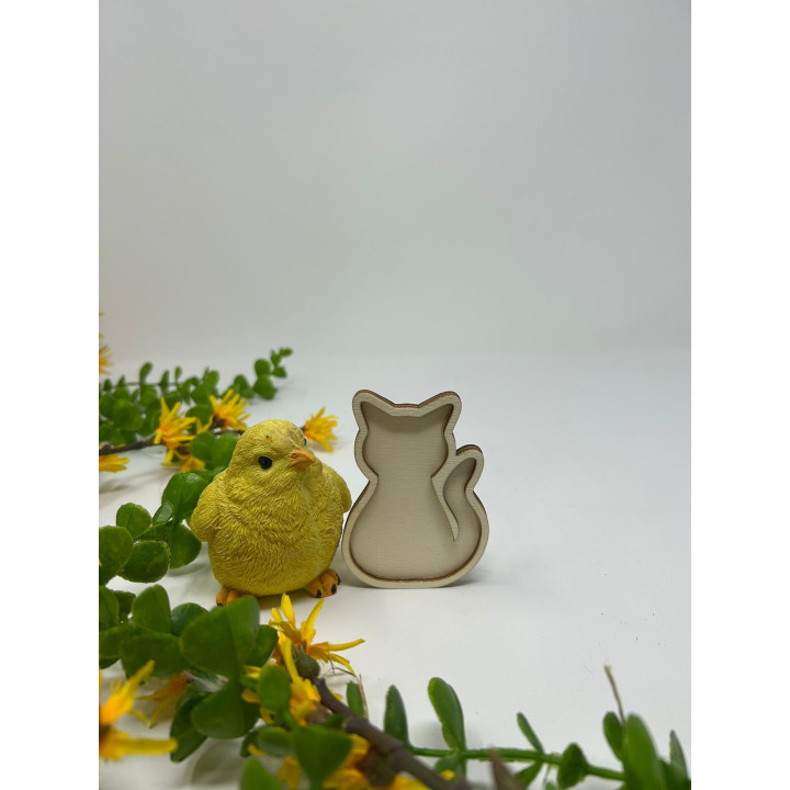 Holz-Katzenfigur 7 cm | RoArtizan