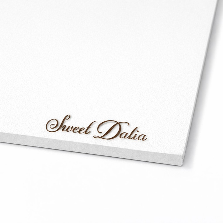 Personalized MDF Cake Platter 30x40 cm - White