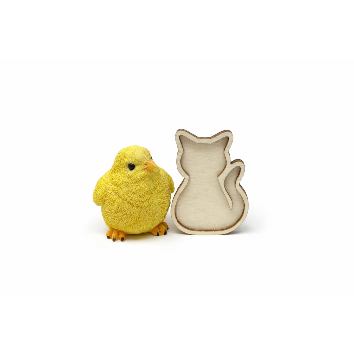 Holz-Katzenfigur 7 cm | RoArtizan