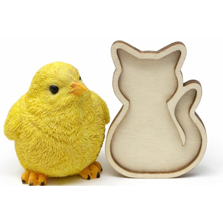 Holz-Katzenfigur 7 cm | RoArtizan