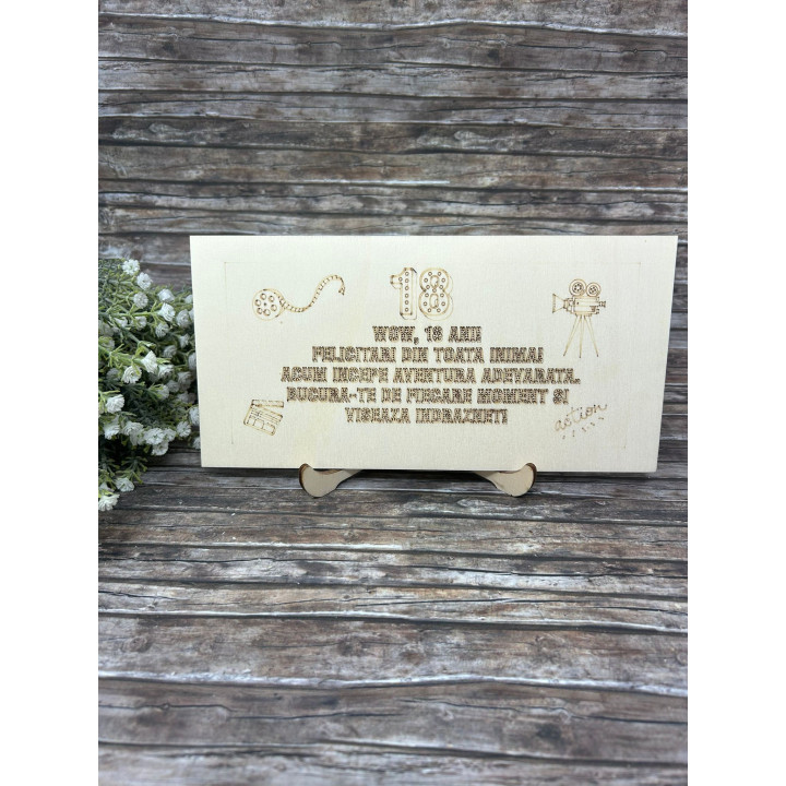 Engraved Wood Plaque – 18th Birthday Gift | RoArtizan